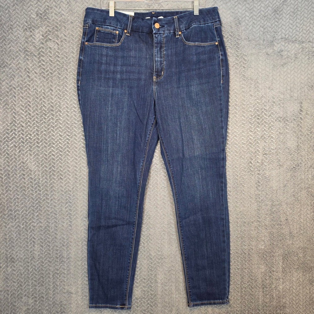 Seven7 Tummyless High Rise Skinny Jeans Mulan Dark Wash Size 16 MY1975DE25